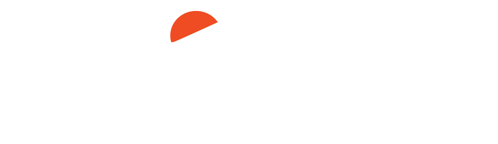A black background with a white and red mountain graphic and the words Carrington Place.